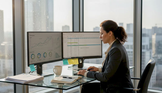 Ett par står vid sitt ekbord och arrangerar säsongens trendigaste blommor tillsammans.