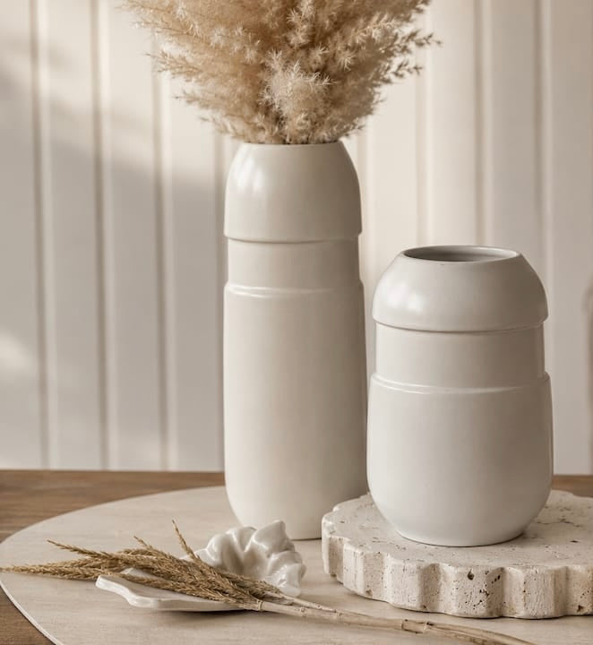 Vas 'BÅGE' cream TORRDECOR